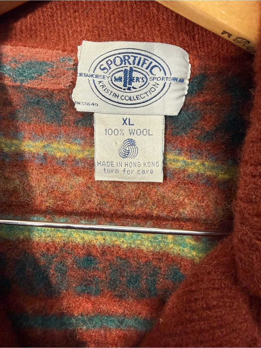 Rust Multi Wool Blend Button-Front Blazer Jacket - Picture 4 of 10